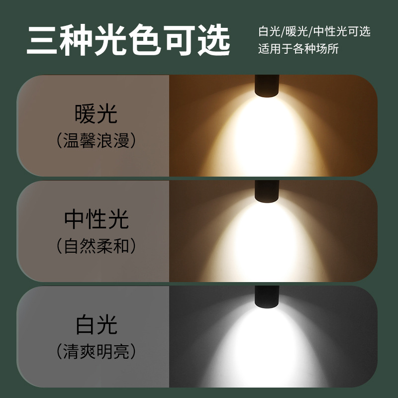 Ángulo ajustable de lámpara de luz LED de techo, lámpara de luz de techo pequeña doméstica, lámpara de luz de luz image 5