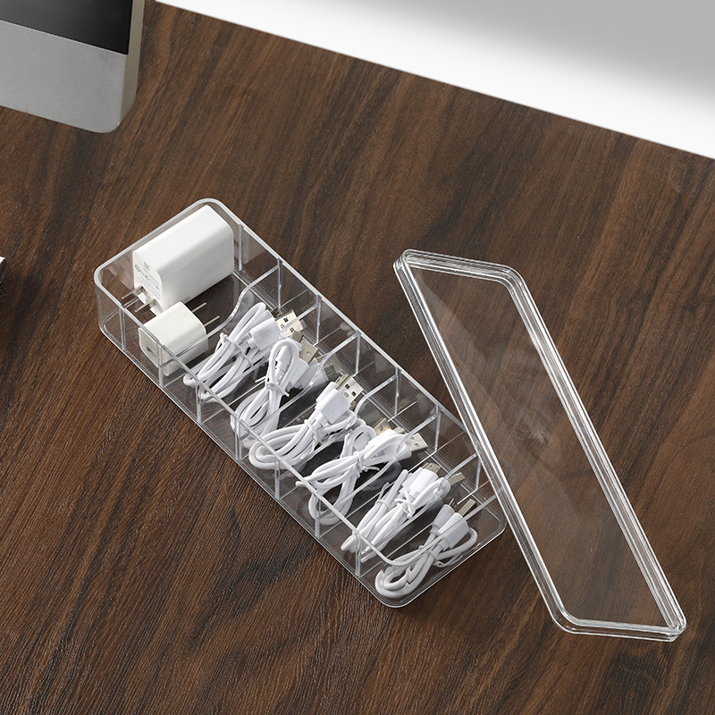 Caja de cable de almacenamiento a prueba de polvo caja de almacenamiento de cable de datos caja de almacenamiento de cable de carga de teléfono móvil