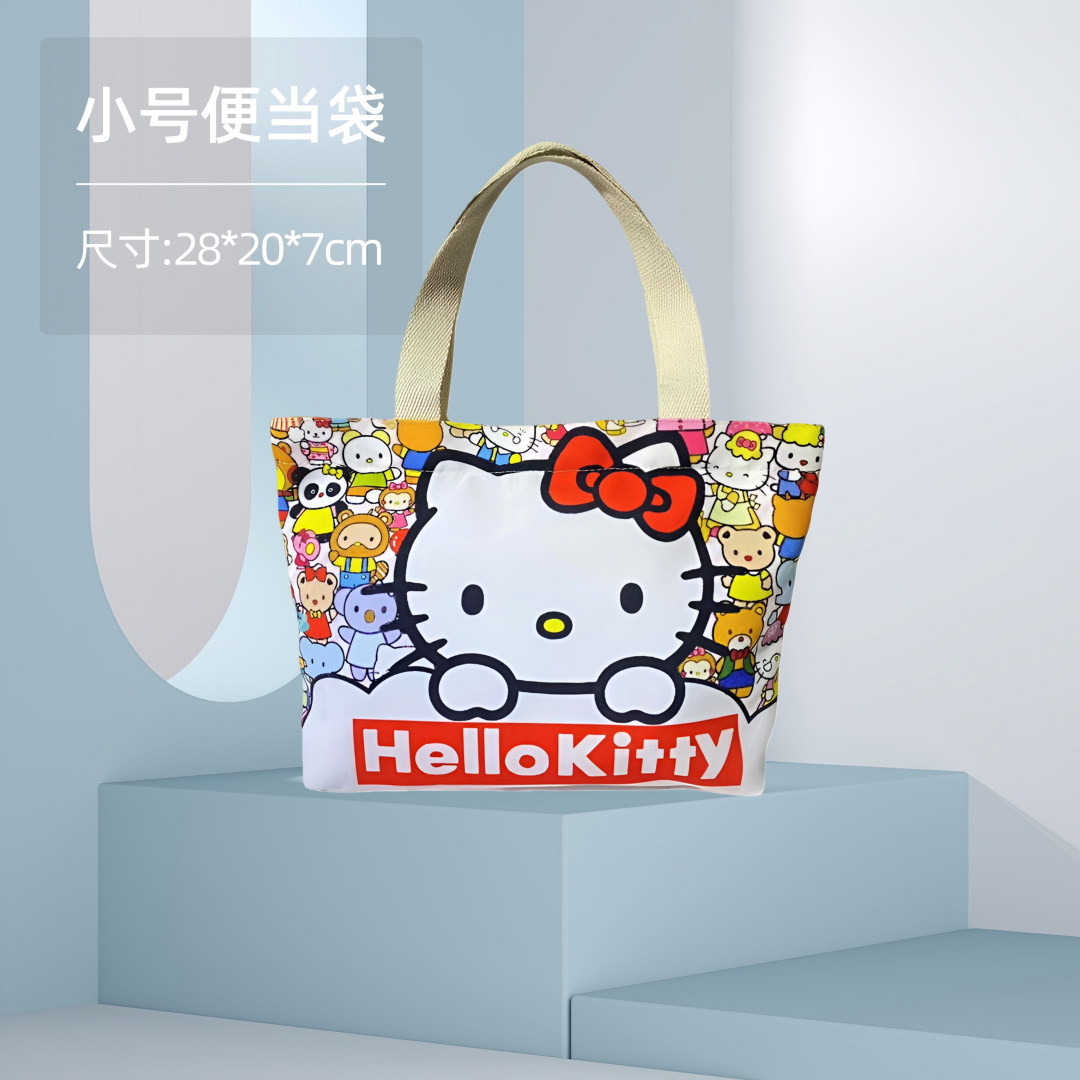 Bolsa de almuerzo pequeña, bolsa de lona, bolso de mano con dibujos animados de anime, bolsa de almacenamiento, bolso pequeño, regalo