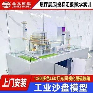 Industrial sand table model, steel mill sintering desulfurization and denitrification tower dust removal equipment, custom equipment model manufacturer