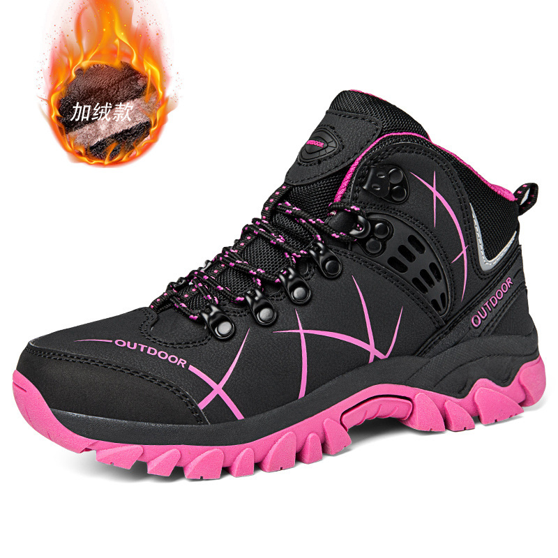 Zapatos de montaña transfronterizos para hombres impermeables, antideslizantes, desgaste, zapatos deportivos al aire libre de otoño y invierno y zapatos de montaña de montaña de montaña de senderismo pareja de tamaño grande