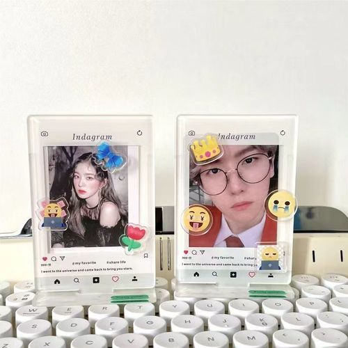 Ins Acrylic Stand Creative Instant Camera Shake Photo Frame Emoji Expression Photo Frame