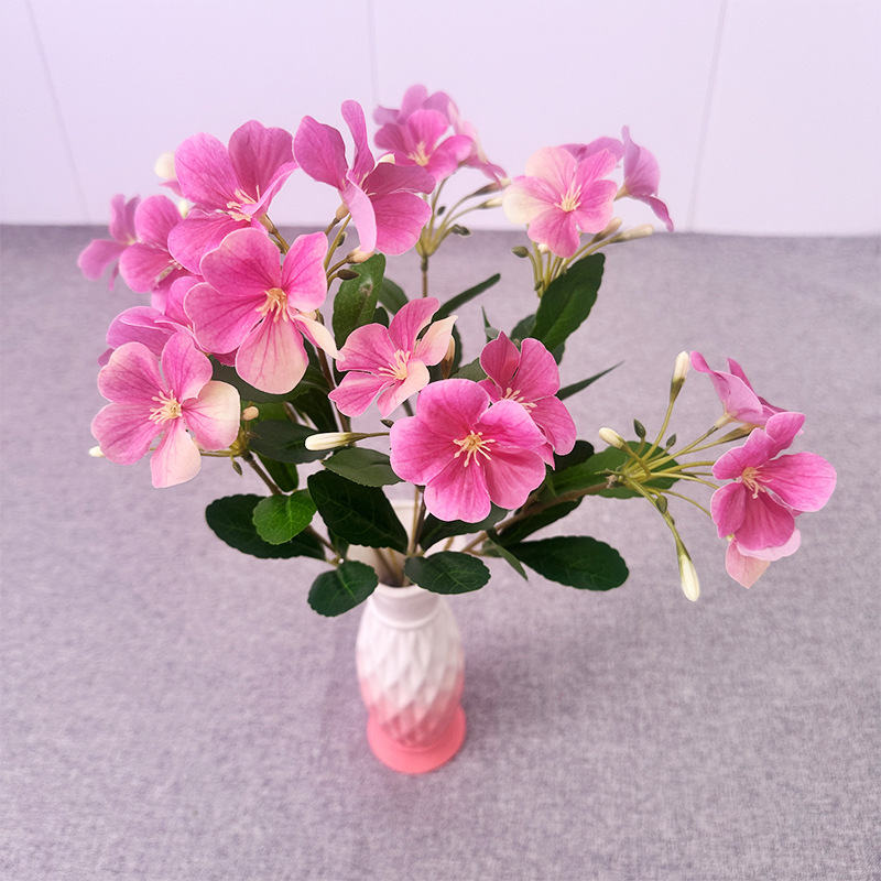 仿真花把束胶片海棠花3D打印家居装饰婚礼庆典摄影道具小清新把花|undefined