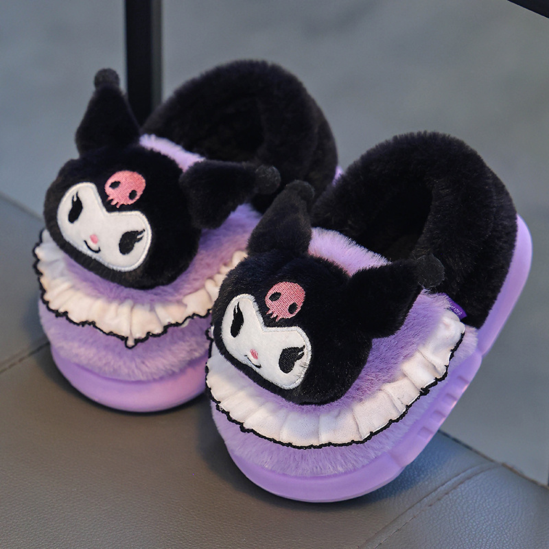 Sanliogou bolsas de invierno para niños zapatos de tacones de algodón para niños y niñas, calentamiento y pelusa, trapos de algodón antideslizantes para niños y medianos