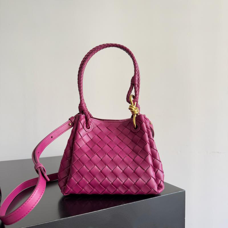 In-Stock Bv New Woven Parachute Bag Small Bag Celebrity Style High-End Handbag Basket Bucket Bag High Quality