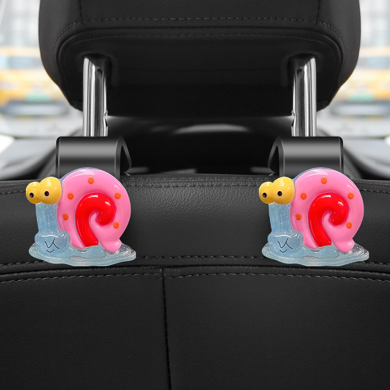 Gancho trasero de automóvil Gancho de respaldo de asiento de dibujos animados Gancho multifuncional para automóvil en automóvil Gancho pequeño para automóvil Gancho de asiento