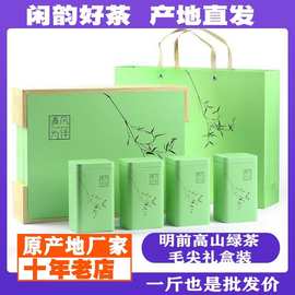 2026新茶明前高山绿茶毛尖碧螺春礼盒装礼品茶春茶浓香型500g茶叶