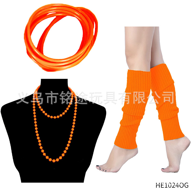 1980s despedida de soltera 80s maquillaje de mujer accesorios de vestuario collar de color conjunto de pulseras