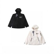 MLB25秋季新款潮牌连帽外套男女情侣户外宽松运动休闲夹克棒球服