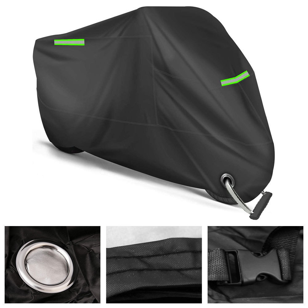 Spot Polyester Taffeta Motorcycle Cover 190t Motorcycle Cover Sun Protection Rainproof Dustproof Cross-Border Motorcycle Cover