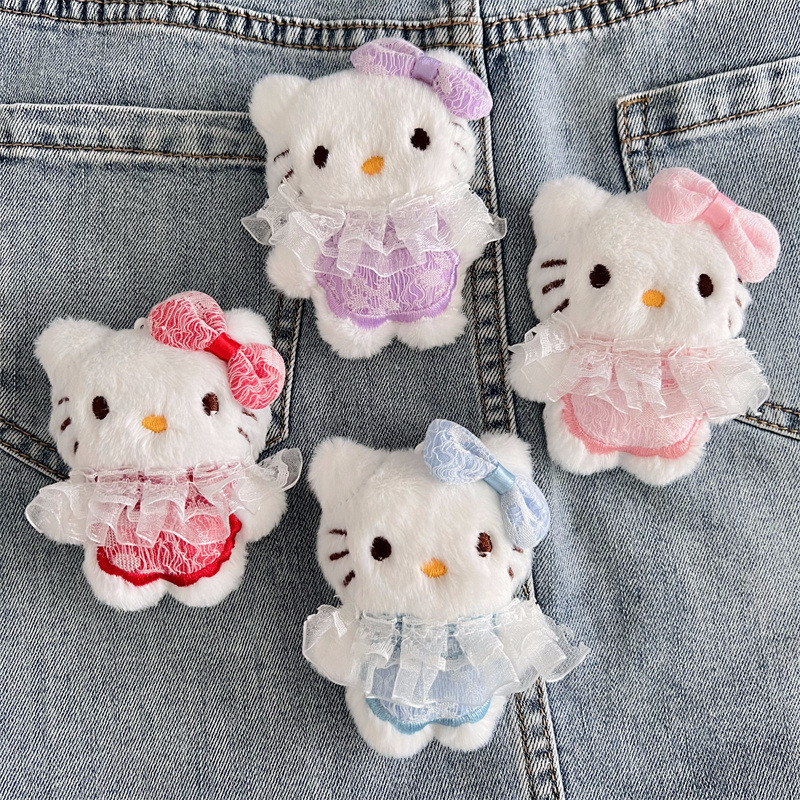 蕾丝裙子hellokitty毛绒公仔配件卡通玩偶胸针挂件diy包装饰辅料|undefined