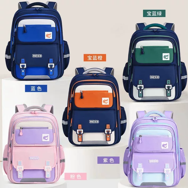 New British-Style Schoolbags for Primary School Students in Grades 1~6, Lightweight, Load-Reducing, Spine-Protecting, Large-Capacity Backpacks, Children's Schoolbags