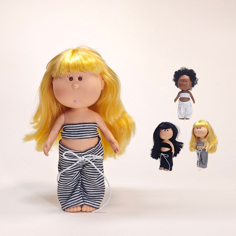 24cm Mia Doll Summer Vacation Style Outfit Tube Top Set Long Casual Pants Potato Doll Clothes 24cm Mia Doll Summer Vacation Style Outfit Tube Top Set Long Casual Pants Potato Doll Clothes