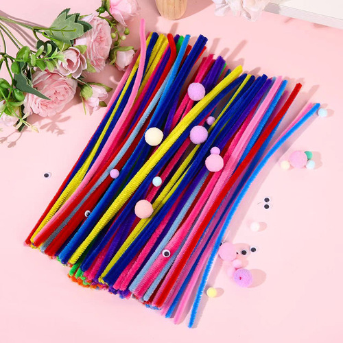 Macaron Colored Twisty Wire Bouquet Handmade DIY Kit Materials Pack Kindergarten Chikin Twisty Wire