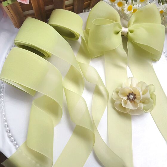 Milk Yarn Snow Yarn Jelly Yarn Floral Fog Surface Transparent Snow Yarn Bow Ribbon Flowers Flower bouquet Decorative Ribbon