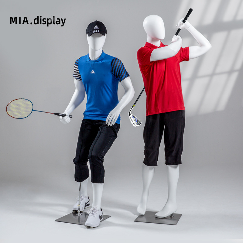 Sports Model Display Stand Clothing Store Tennis Golf Baseball Men's and Women's Dummy Full Body Fitness Model Props