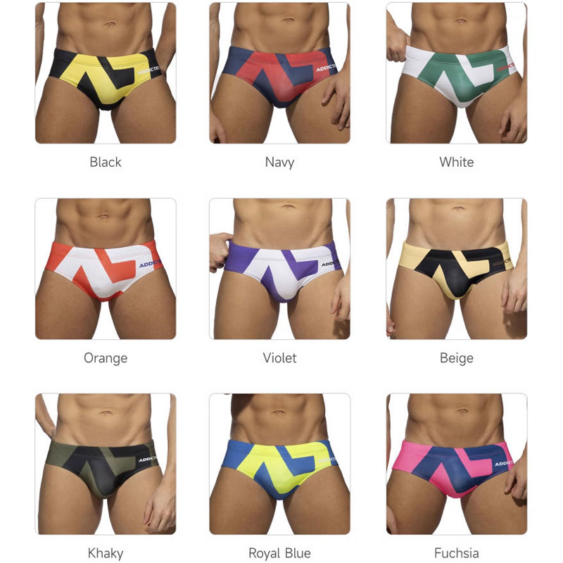Fashionable Men's Swimming Trunks Underwear Sexy Thin Nylon Convex Triangle 045 Lace Printed Ad Same Style Wholesale Fashionable Men's Swimming Trunks Underwear Sexy Thin Nylon Convex Triangle 045 Lace Printed Ad Same Style Wholesale