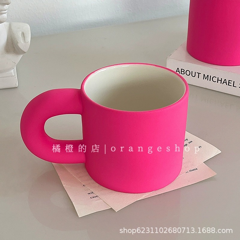 Mark cup coffee cup ceramic high face value cute water cup INS wind…