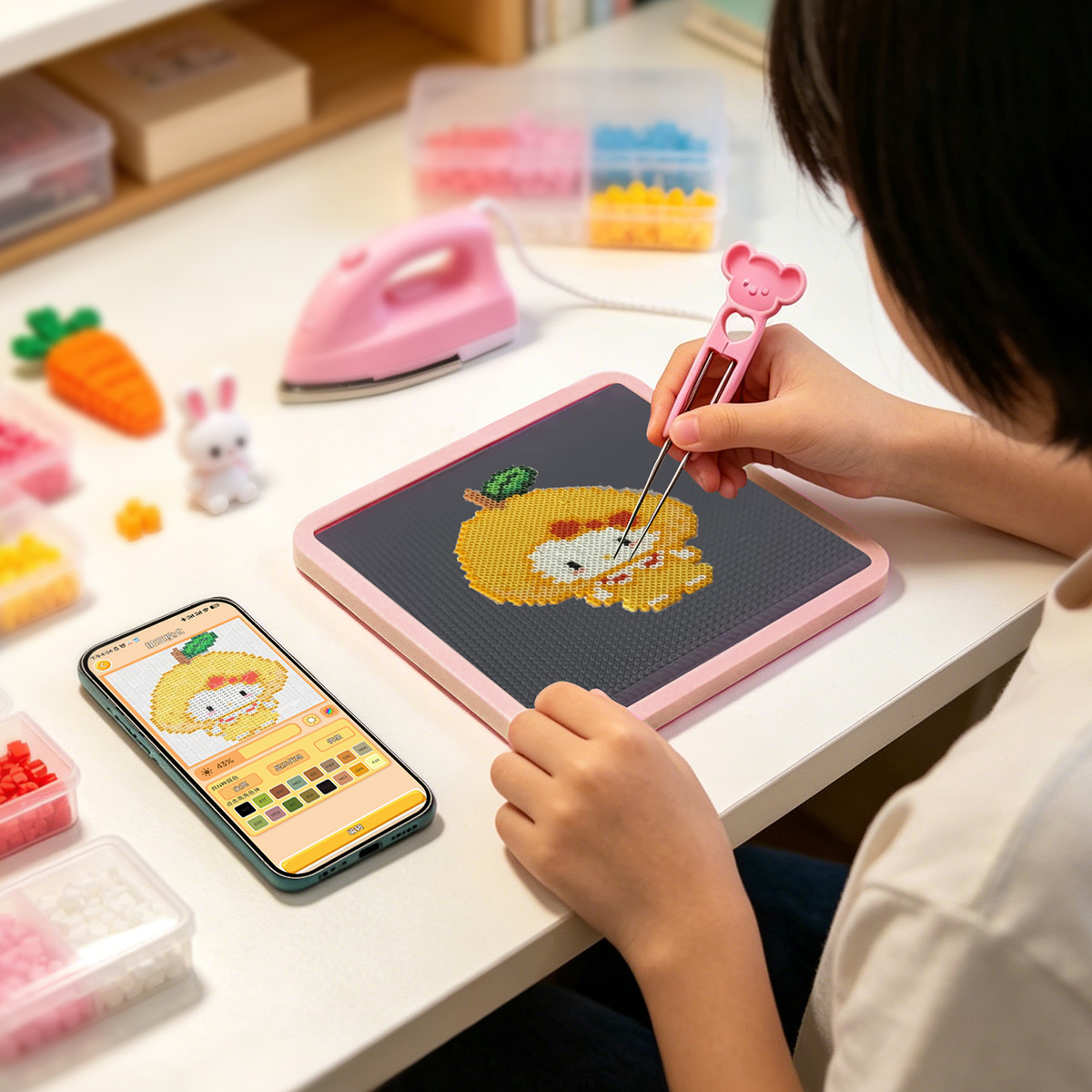 Tablero de LED inteligente con 104 luces LED, pantalla de LED DIY, tablero de LED electrónico con control por APP