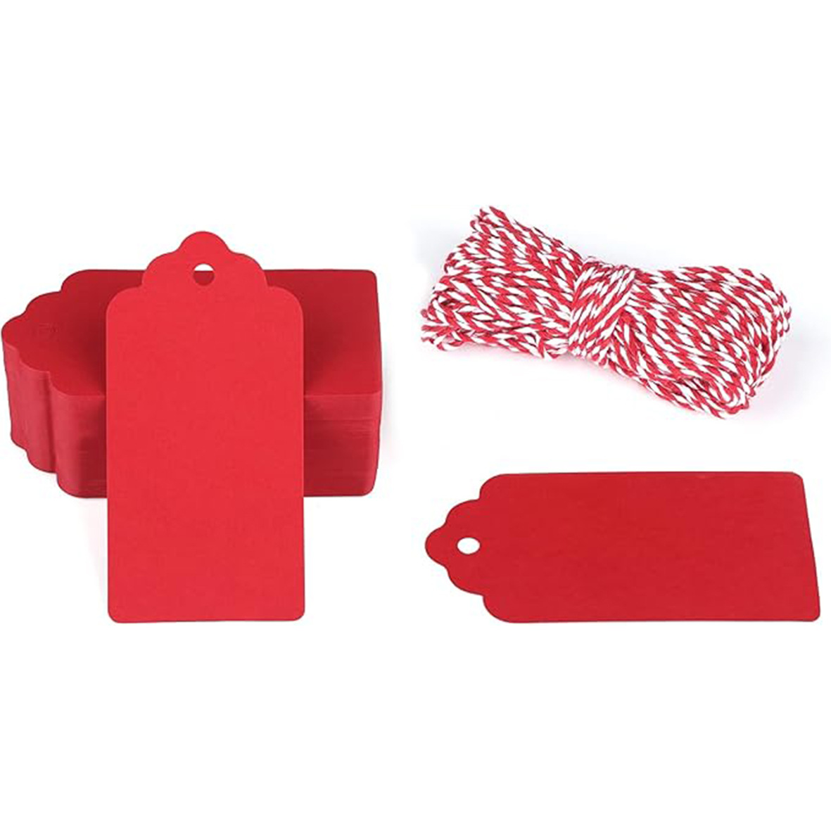 跨境热销红色礼品标签心形礼品标签礼品标签长方形空白纸吊牌