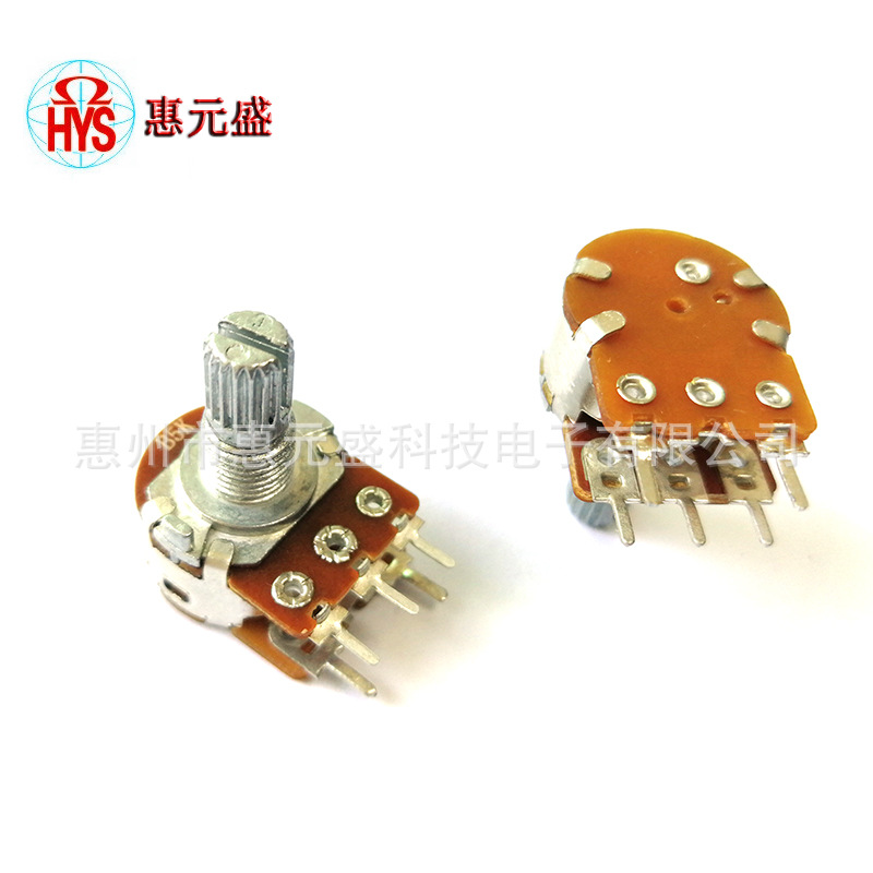 电位器厂家发烧友功放板卡拉OK前级板用R16mm5脚带开关调光电位器