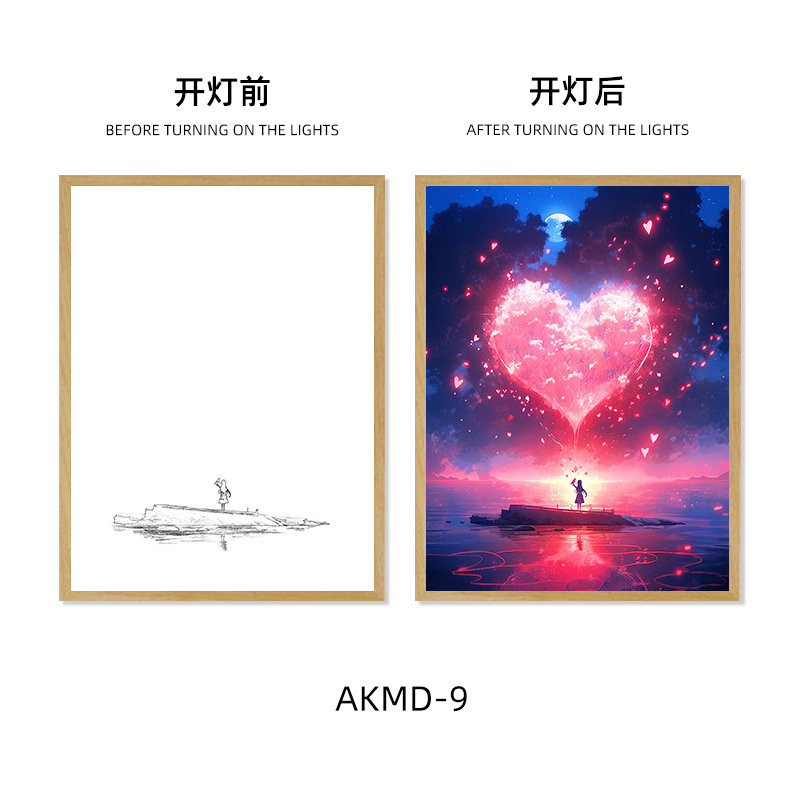 国境を越えた万家の明かりシリーズの明かり画振音ネット赤装飾画小夜灯創意フォトフレーム|undefined