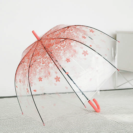 ✷☥☥☥☥✷8-Bone Transparent Sakura Umbrella-Pink✷☥☥☥☥✷