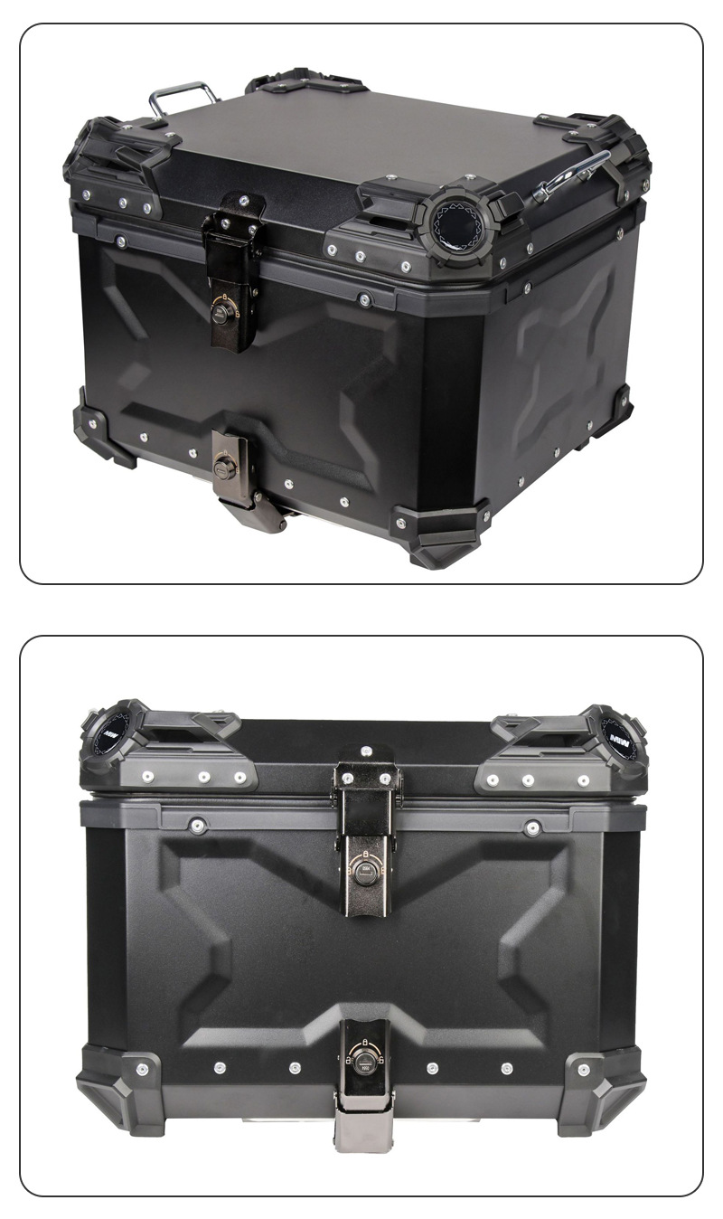 Manufacturer Wholesale Motorcycle Aluminum Alloy Tail Box, Electric Vehicle Trunk, Large Capacity Waterproof Quick-Release Motorcycle Tail Box