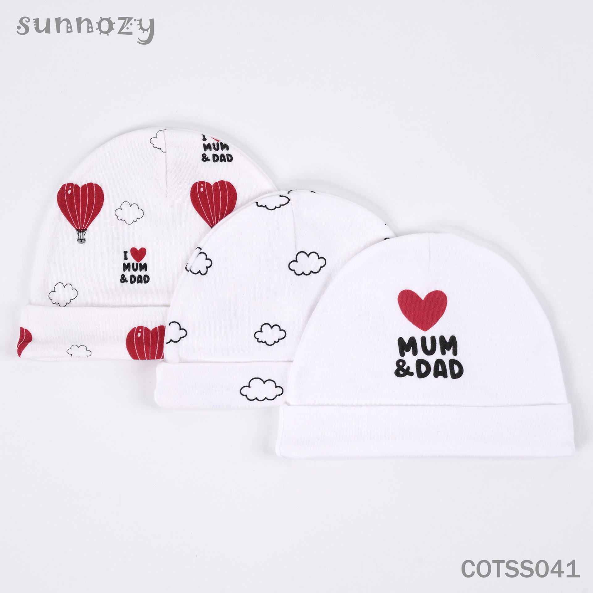Juego de 3 gorros de algodón puro para recién nacidos Sunnozy, elásticos, para todas las estaciones, bonitos gorros de cúpula para bebés, venta al por mayor