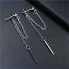 Goods, chain with tassels, earrings, simple and elegant design, Korean style, wholesale