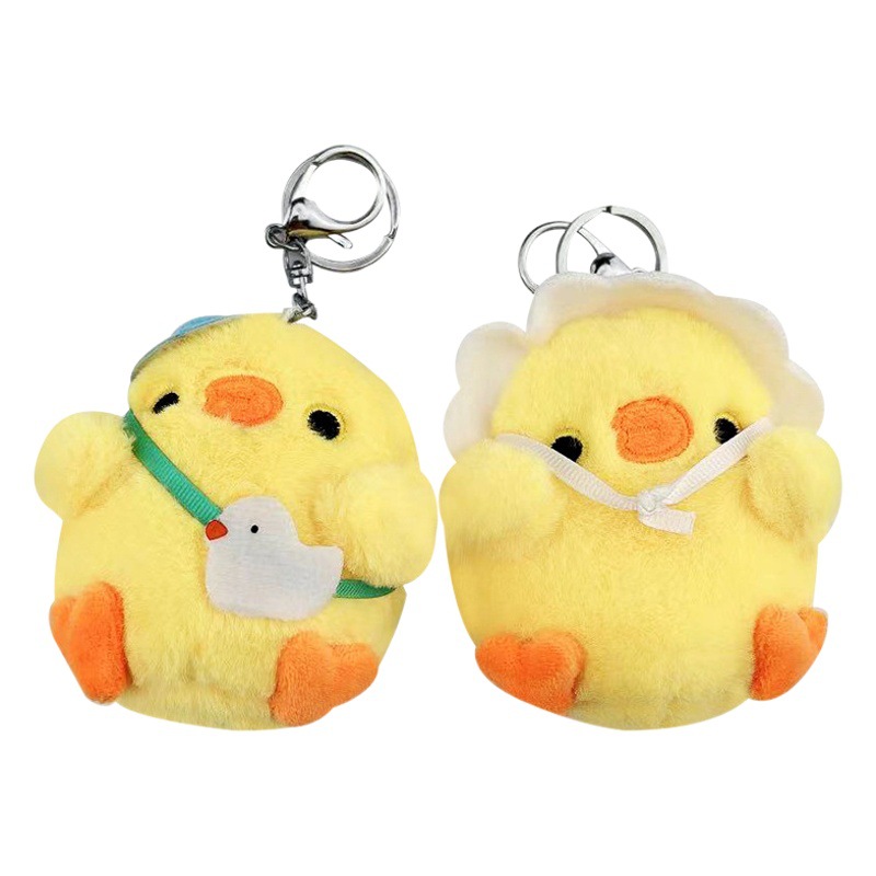 Lindo pollo de peluche bolsa colgante decoración colgante de felpa muñeca Regalo de Cumpleaños muñeca de peluche al por mayor