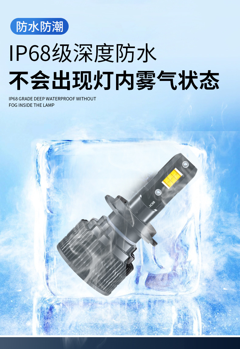 Cross-Border Popular Product: Built-In Led Car Headlights H7 High/Low Beam, H4 Modified Headlights, H1 Headlamps, Car Lights, H11 Bulbs