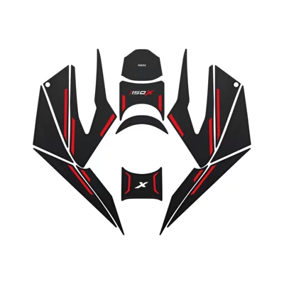 Non-Damaging Modification Accessories, Motorcycle pedals - red-fuel-tank-sticker