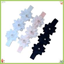 新品宝宝头带儿童立体珍珠水钻水溶花发带儿童蕾丝发饰头饰品