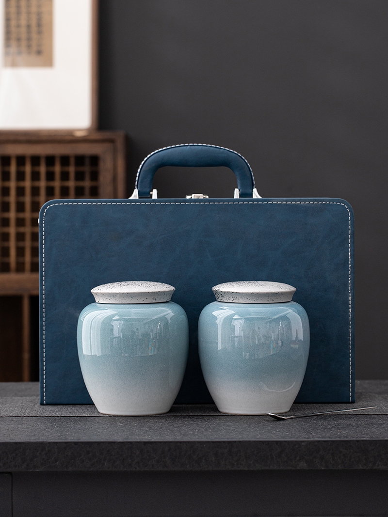 绿茶茶叶罐包装空礼盒毛尖龙井碧螺春绿茶包装盒通用双罐定 制