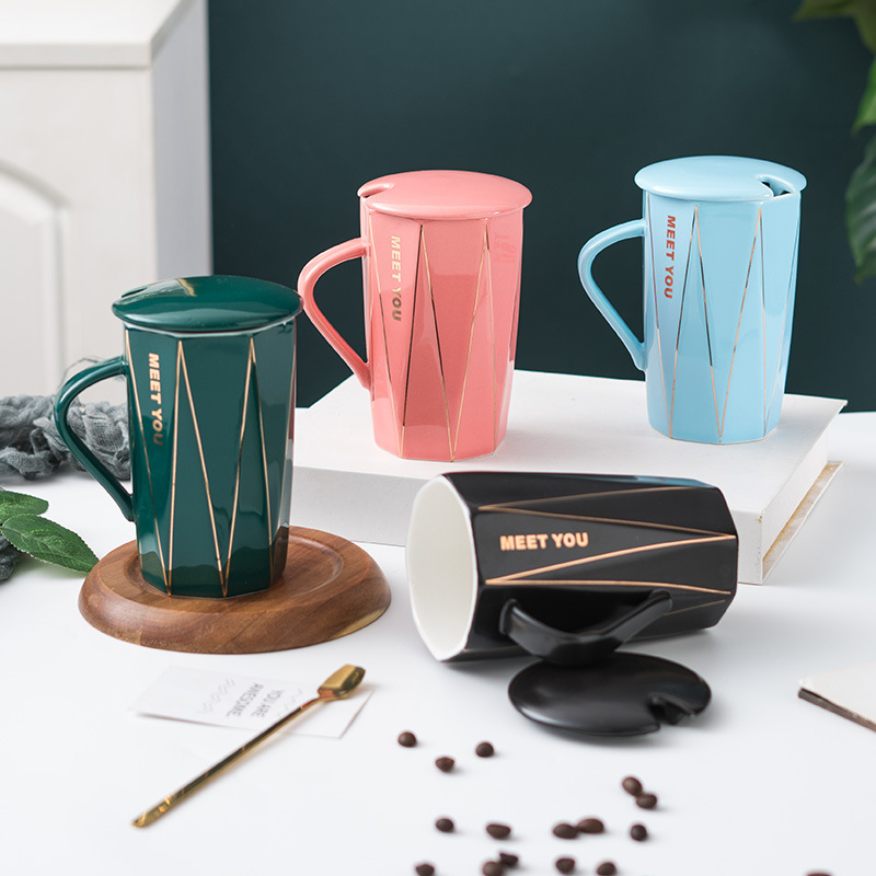 Ceramic mugs for opening ceremonies, annual meetings, festivals, company events, high-end new styles, small gifts with logos, practical advertising mugs, gift boxes.