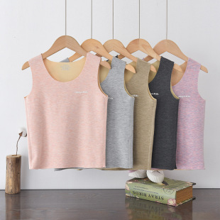 Children's warm vest 2024 autumn and winter new German velvet small and medium-size children's close-fitting vest silk cashmere waistcoat in stock
