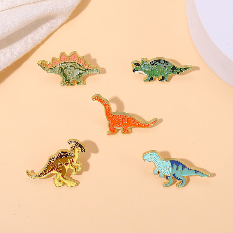 Basic Dinosaur Alloy Stoving Varnish Unisex Brooches display picture 2