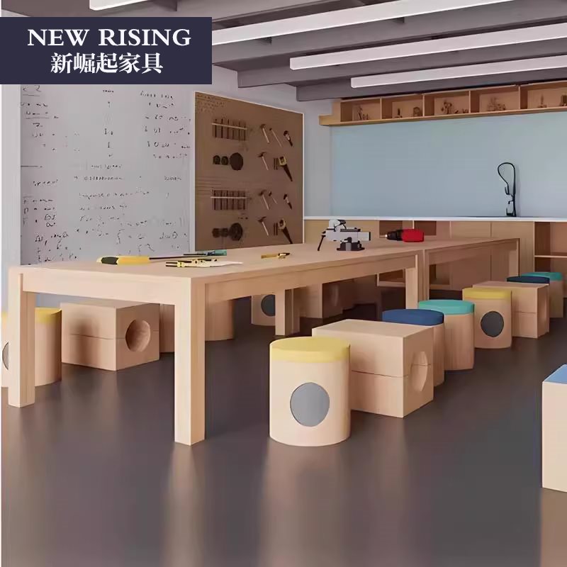 Training Children's Handicraft Table Sales Office Mezzanine Children's Activity Area Play Table and Chairs Early Education Table and Chairs