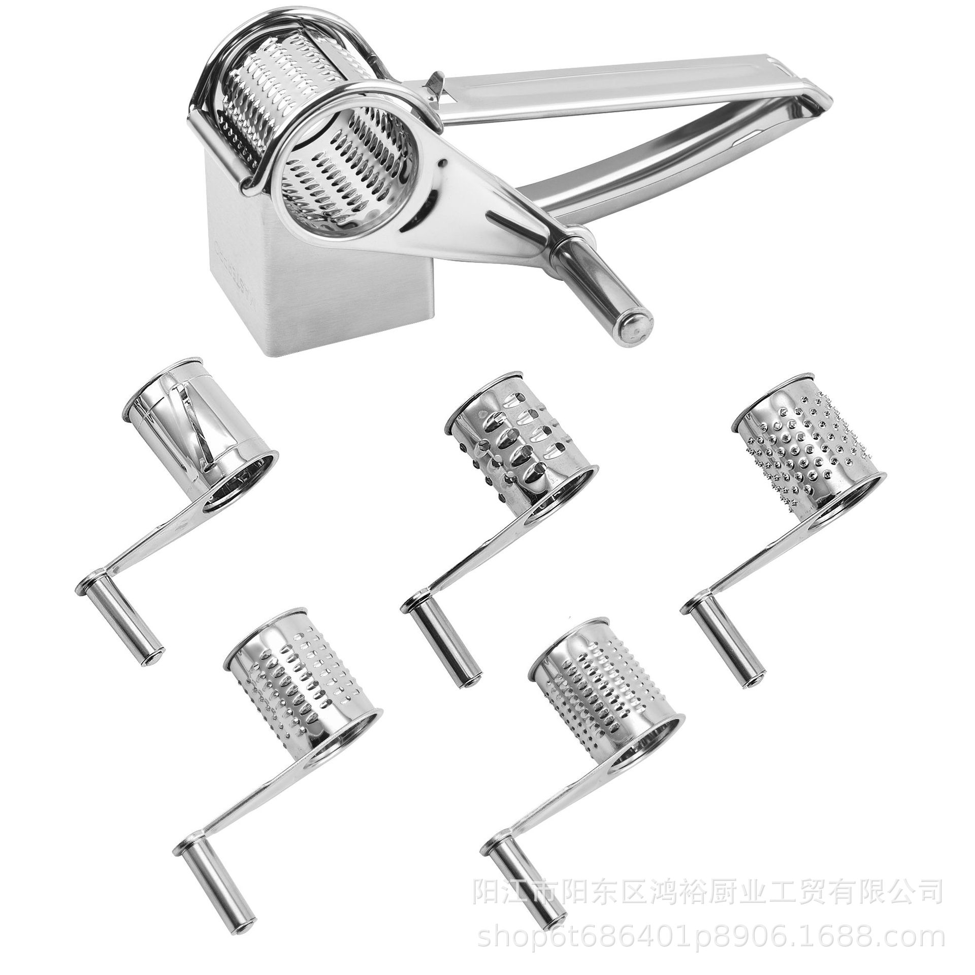 Amazon Venta caliente de acero inoxidable queso rallador cocina hogar creativo mano queso rallador fábrica en stock