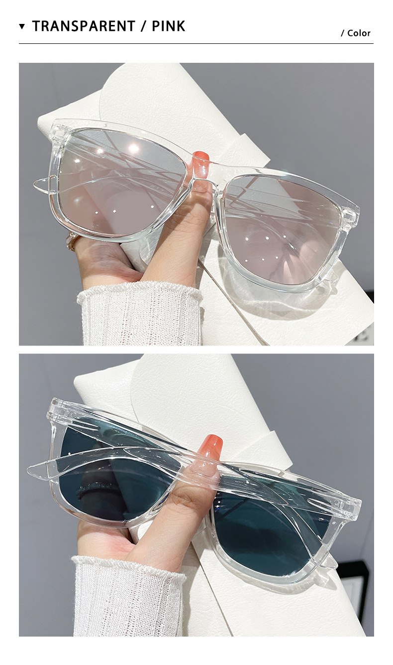 Nuovi occhiali da sole con montatura trasparente, occhiali da sole alla moda e personalizzati, resistenti ai raggi UV, rivestiti con pellicola autentica, occhiali di fascia alta_voghion.com