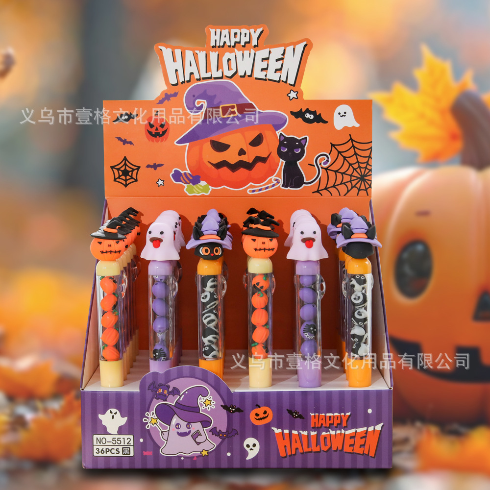 new halloween skewers neutral oil pen funny pumpkin diy bracelet ballpoint pen good-looking student studying stationery