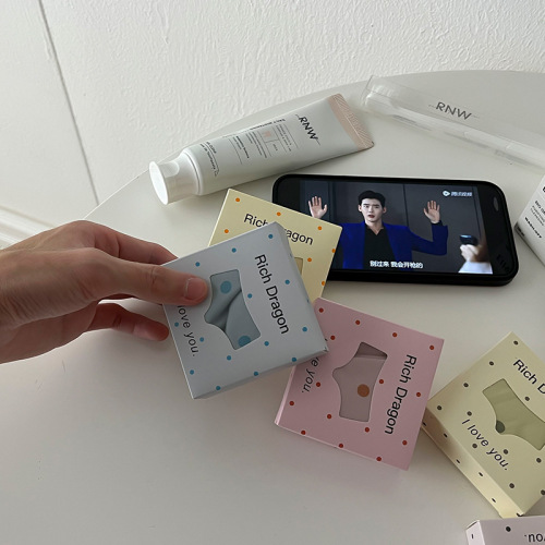 Dustproof independent packaging polka dot girl ice silk seamless mid-waist high elastic breathable crotch crotch women's briefs