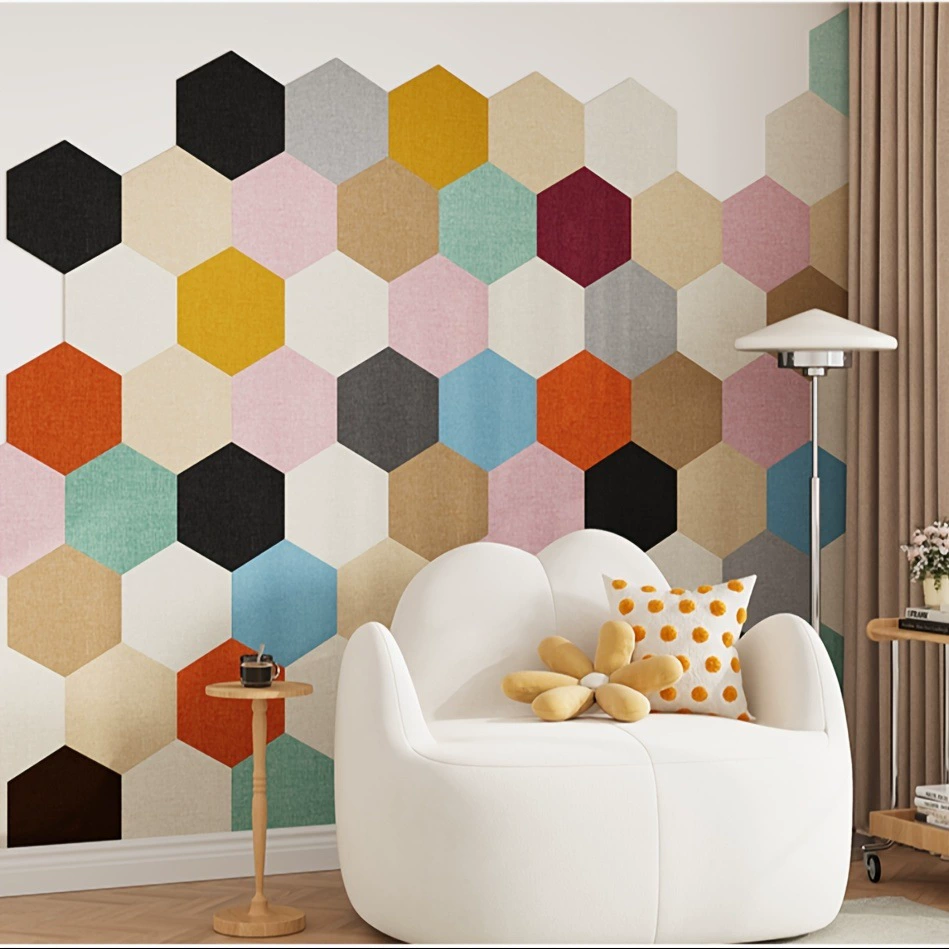 Самоклеящиеся шестиугольные фото-стикеры для декора стен детского сада, фоновых стен для диванов, домашних пазлов в стиле INS.