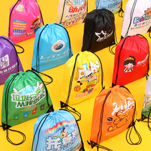 现货210d涤纶束口袋定制logo 牛津布袋定做 双肩抽绳马拉松背包袋