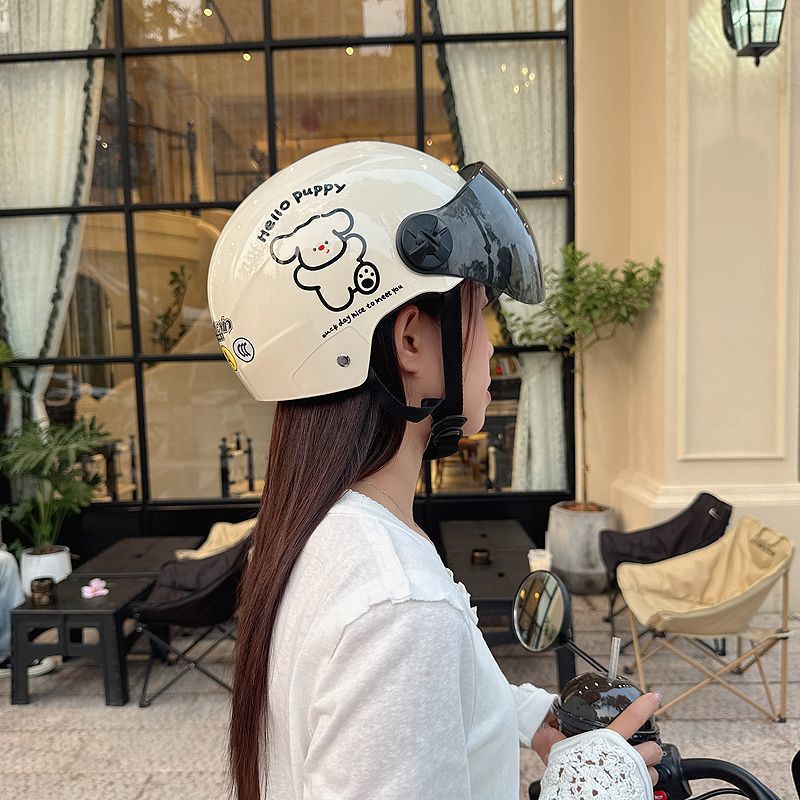 3C Certified Electric Motorcycle Helmet Summer Sunscreen Half Helmet