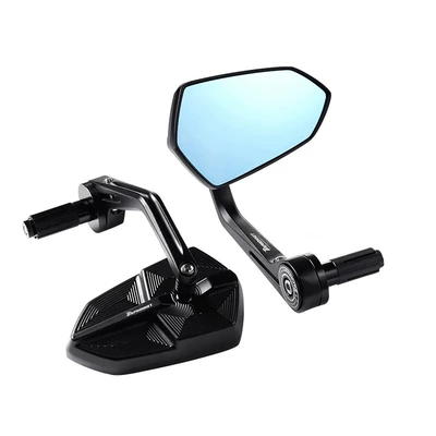 Electric Motorcycle Electric Vehicle Motorcycle Rearview Mirror No. 9 Maverick Reflector Universal Non-Baffengte Handlebar Mirror Modification (Motorcycle rearview mirror) - baphomet-handlebar-rearview-mirror-anti-dazzling-blue-light-pair