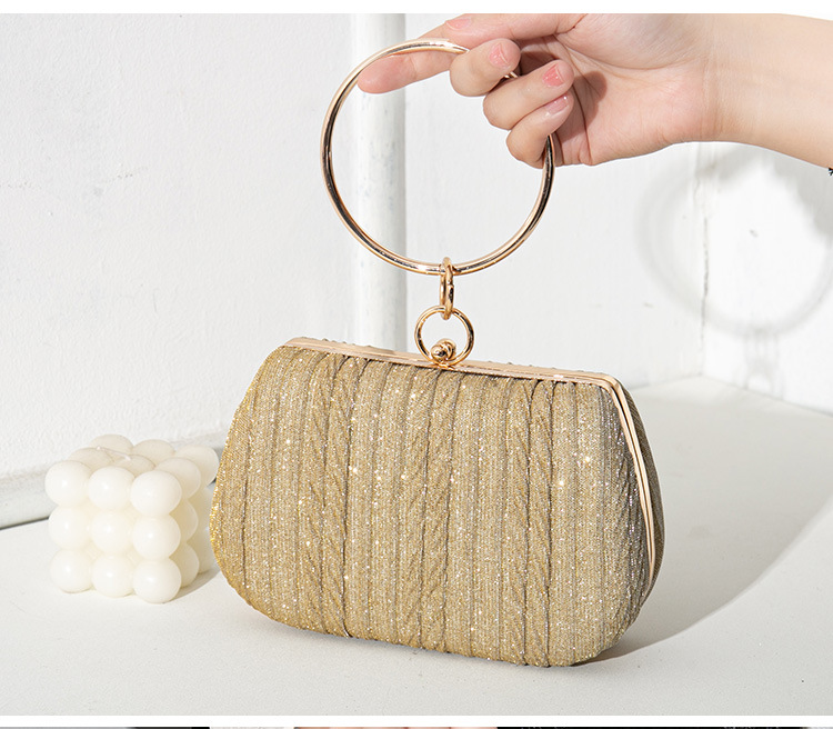 Solid Color Pattern All Seasons Season Women's Gender Silver Black Gold Pu Leather Solid Color Square Evening Bags