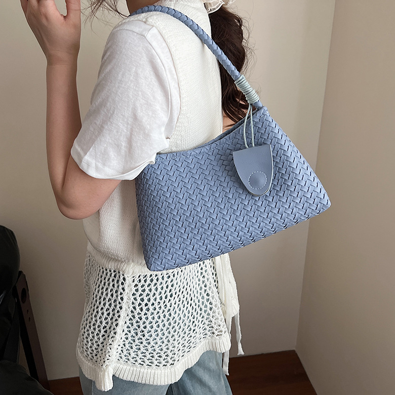 Woven Pattern Handbag For Women 2025 New Large Capacity Mother-Daughter Stylish Versatile Shoulder Underarm Tote Bag_voghion.com