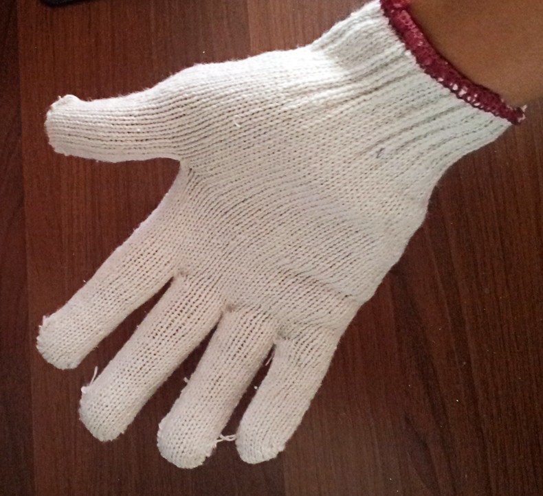 700g gloves work protective durable pure cotton thick white cotton yarn nylon labor labor car repair men construction